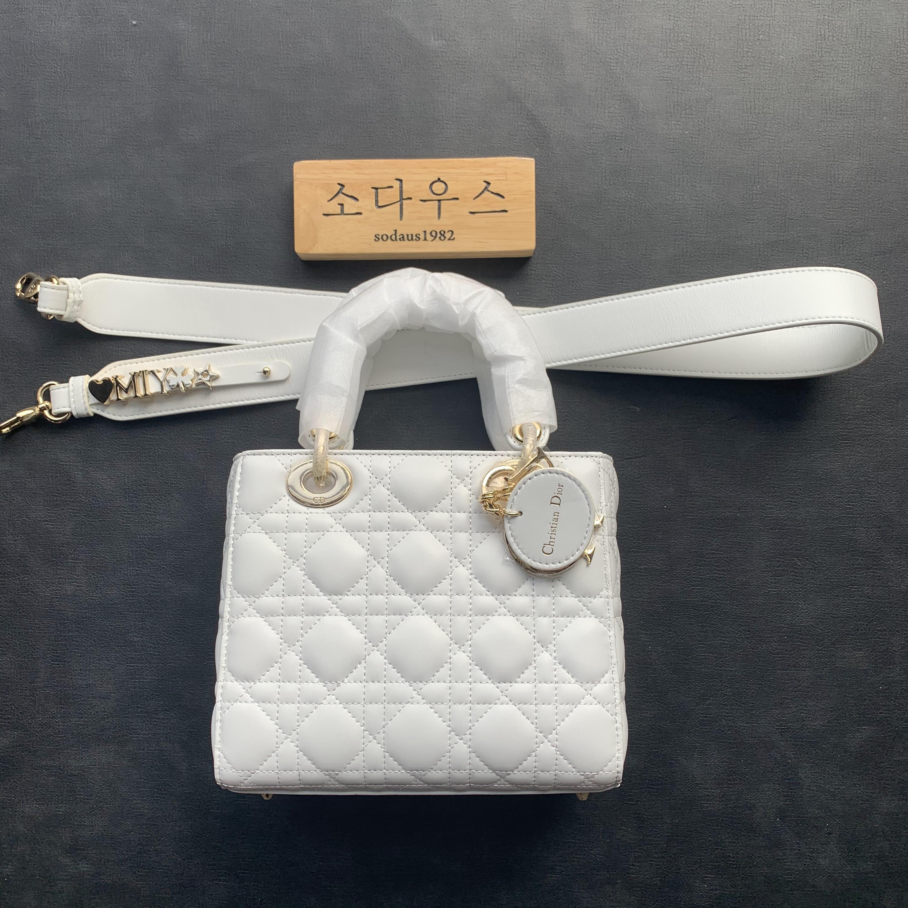 디올 레이디백 화이트